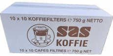 EP00516|100*7,5G Sas Koffiefilters Logo SAS